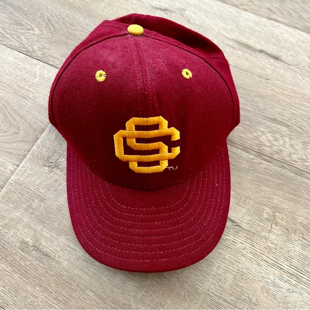 USC Trojans New Era 5950 Pro Model 100% Wool 7 1/8 Hat Cap made in USA